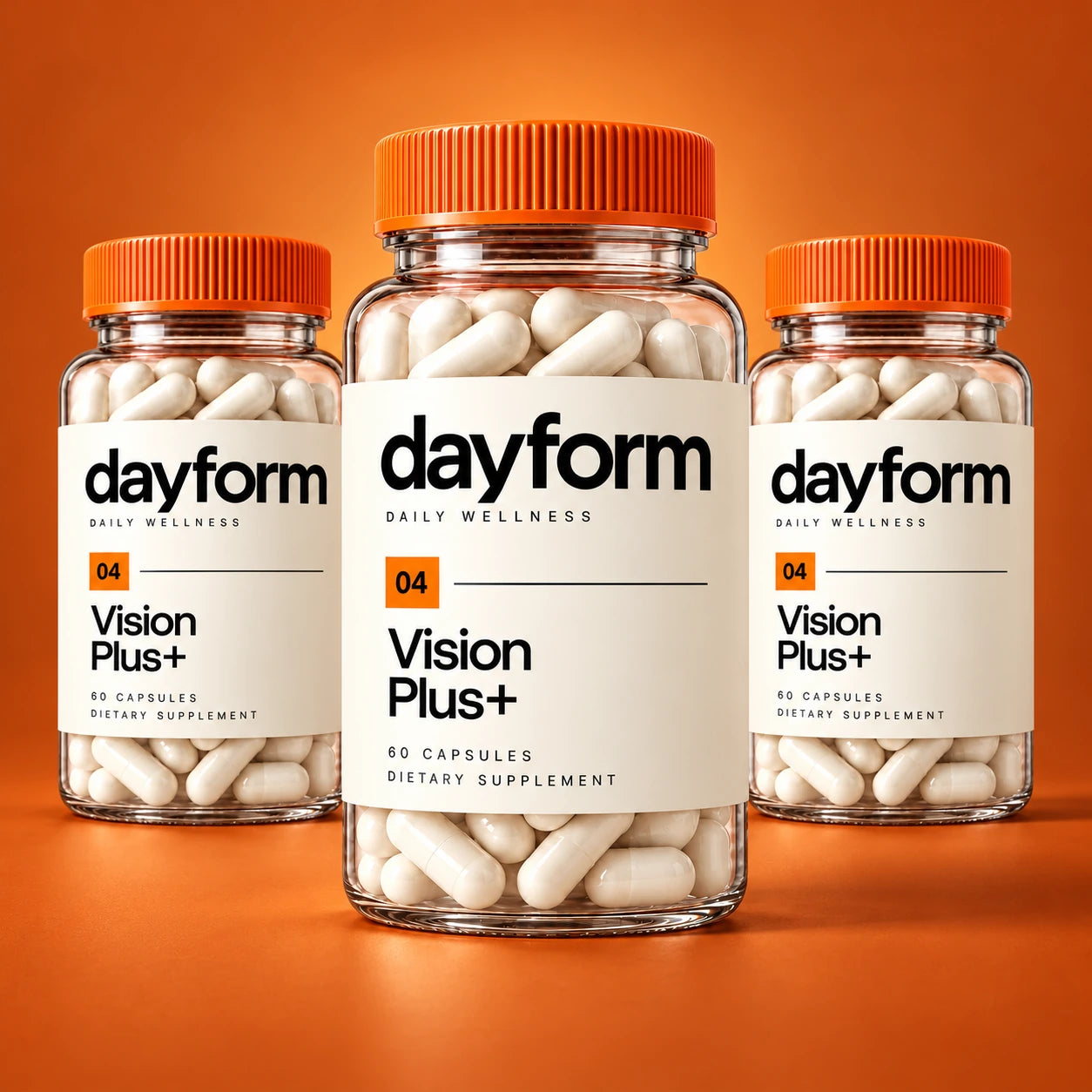 Three Dayform Vision Plus+ packaging concepts